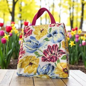 Kate Spade Multicolor Tulip Floral Insulated Lunch Bag New‎